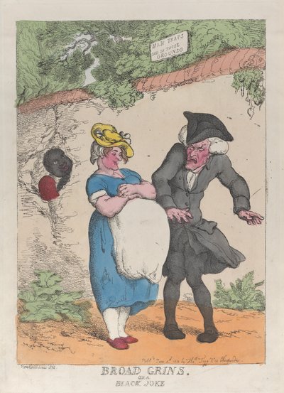 Brede grijnzen, of een zwarte grap, 4 juni 1812 door Thomas Rowlandson