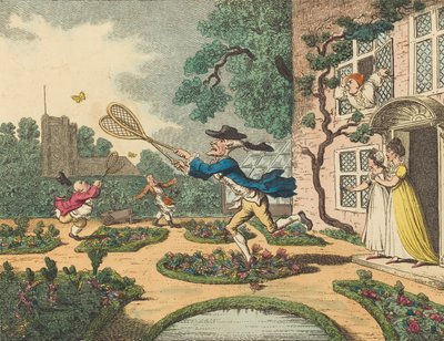 Vlinders vangen door Thomas Rowlandson