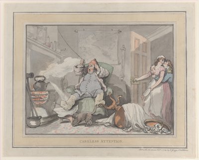 Onzorgvuldige aandacht door Thomas Rowlandson