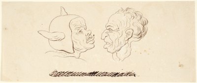 Karikaturen: Sensueel verlangen door Thomas Rowlandson