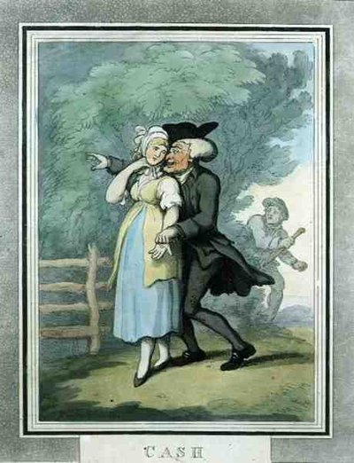 Cash, uitgegeven door Rudolph Ackermann door Thomas Rowlandson
