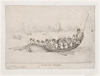 Chelsea Reach door Thomas Rowlandson