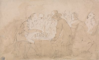 Schaakspelers door Thomas Rowlandson