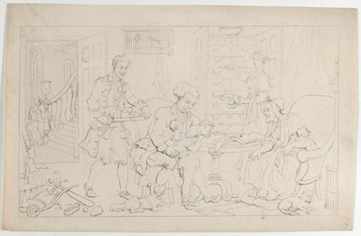 Kinderjaren: De Eerste Leraar, uit De Dans van het Leven, 1 september 1817 door Thomas Rowlandson