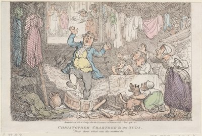 Christopher Crabtree in het Schuim: Lieve, lieve wat kan er aan de hand zijn, 1807 door Thomas Rowlandson