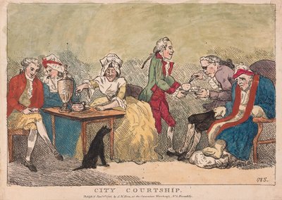 Stedelijke hofmakerij door Thomas Rowlandson