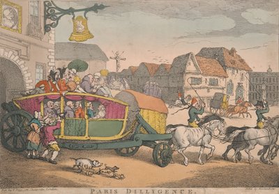 Coaching: Paris Diligence door Thomas Rowlandson