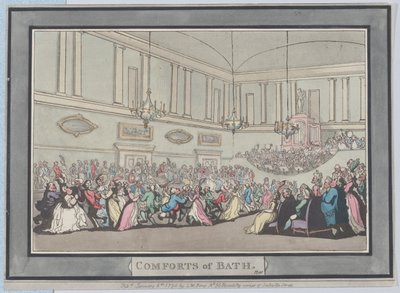 Comforts of Bath, Plaat 10, 6 januari 1798 door Thomas Rowlandson