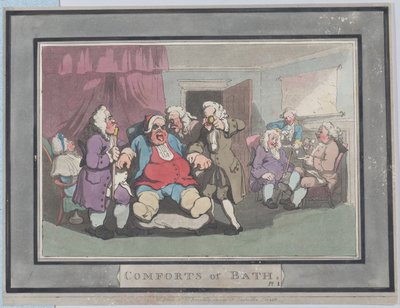 Comforts of Bath, Plaat 1, 6 januari 1798 door Thomas Rowlandson