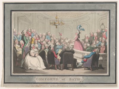 Comforts of Bath, Plaat 2, 6 januari 1798 door Thomas Rowlandson