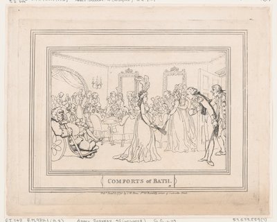 Comforts of Bath, Plaat 8, 6 januari 1798 door Thomas Rowlandson