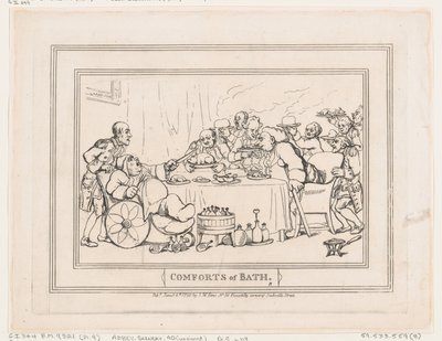 Comforts of Bath, plaat 9 door Thomas Rowlandson