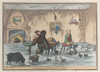 Comforts van een Ierse visserij lodge, 12 mei 1812 door Thomas Rowlandson