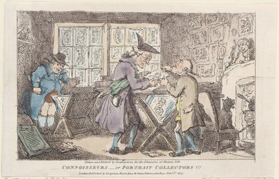 Kenners of Portretverzamelaars!!!, 1807 door Thomas Rowlandson