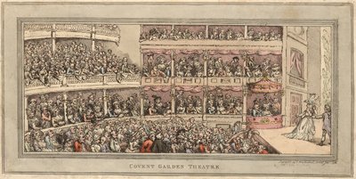 Covent Garden Theatre, uitgegeven door Henry Brookes, 1786 door Thomas Rowlandson