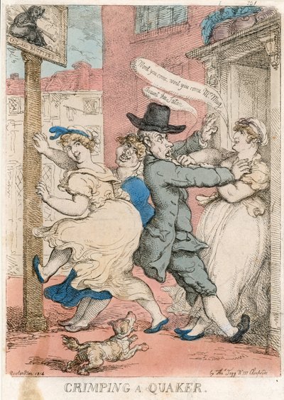 Een Quaker krimpen door Thomas Rowlandson