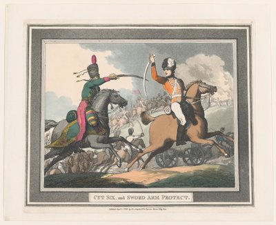 Cut Six, and Sword Arm Protect, 1 september 1798 door Thomas Rowlandson
