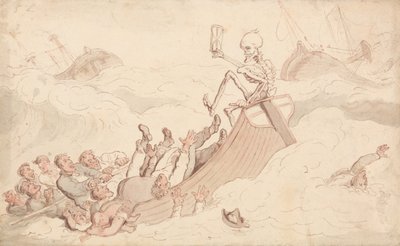De dood werd piloot door Thomas Rowlandson