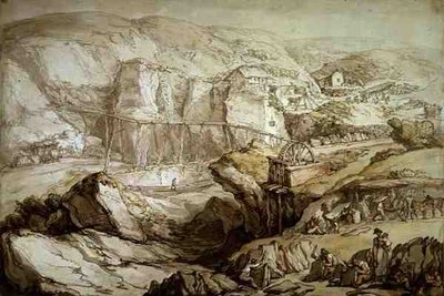 Delabole Leisteengroeve door Thomas Rowlandson