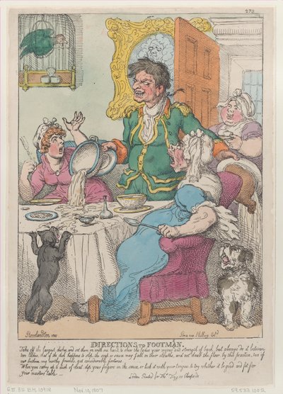 Instructies aan Lakeien door Thomas Rowlandson
