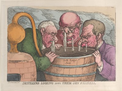 Distilleerders die naar hun eigen zaken kijken, 10 oktober 1811 door Thomas Rowlandson