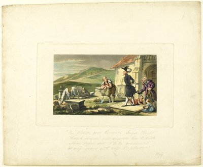 Doctor Syntax Mediterend op de Grafstenen, uit De Tour van Doctor Syntax door Thomas Rowlandson
