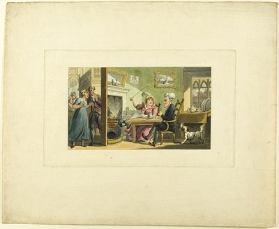Doctor Syntax Teruggekeerd van Zijn Tour, uit De Tour van Doctor Syntax door Thomas Rowlandson