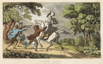 Doctor Syntax en struikrovers door Thomas Rowlandson