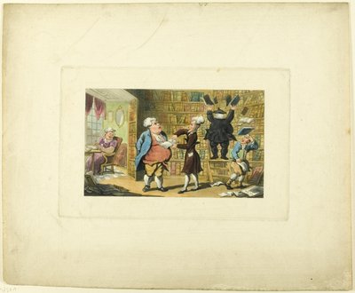 Doctor Syntax en de Boekverkoper, uit De Tour van Doctor Syntax door Thomas Rowlandson