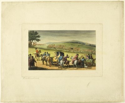 Doctor Syntax bij een Recensie, uit De Tour van Doctor Syntax door Thomas Rowlandson