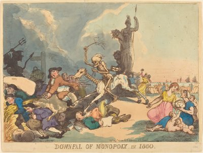 De Val van het Monopolie in 1800 door Thomas Rowlandson