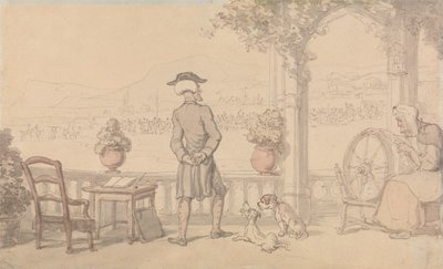 Dr. Syntax in monoloog door Thomas Rowlandson
