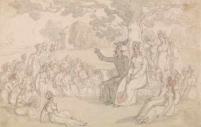 Dr. Syntax bezoekt een meisjesinternaat door Thomas Rowlandson
