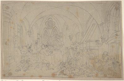 Dr. Syntax en de gepensioneerde vossenjagers door Thomas Rowlandson