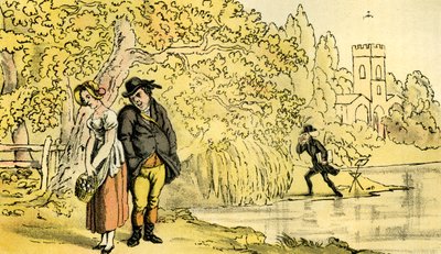 Dr. Syntax doet een ontdekking door Thomas Rowlandson