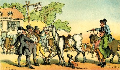 Dr Syntax verkoopt Grizzle door Thomas Rowlandson