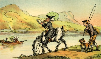 Dr. Syntax schetst het meer door Thomas Rowlandson