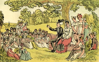 Dr Syntax bezoekt een kostschool door Thomas Rowlandson