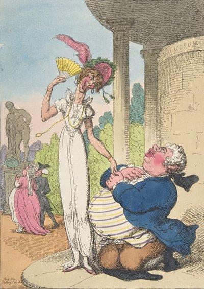 Dropsy het Hofmakende Verbruik door Thomas Rowlandson