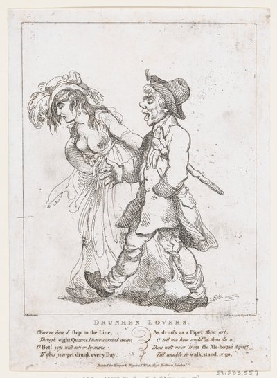 Dronken Geliefden, 15 maart 1798 door Thomas Rowlandson
