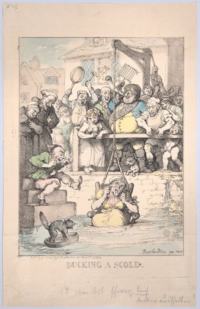 Een Schreeuwlelijk Onderdompelen door Thomas Rowlandson