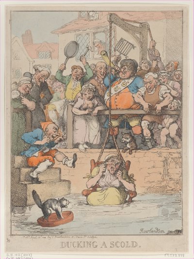 Ducking een Schreeuwlelijk door Thomas Rowlandson
