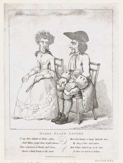Dukes Place geliefden, 21 februari 1797 door Thomas Rowlandson