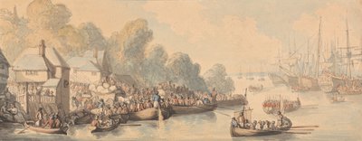 Inscheping in Southampton, 20 juni 1794 door Thomas Rowlandson
