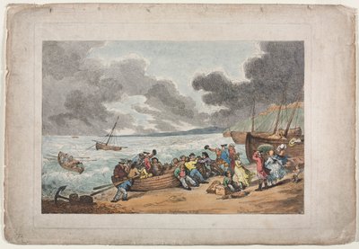 Vertrek van Brighthelmstone naar Dieppe door Thomas Rowlandson