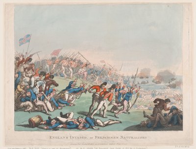 Engeland Binnengevallen of Fransen Genaturaliseerd, 1803 door Thomas Rowlandson