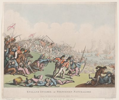 Engeland binnengevallen, of Fransen genaturaliseerd, 16 maart 1798 door Thomas Rowlandson