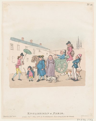 Engelsman in Parijs door Thomas Rowlandson