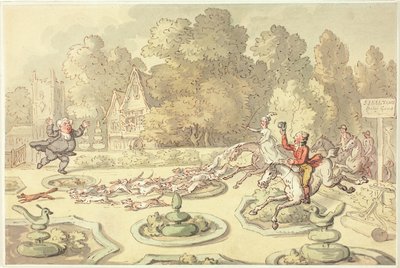 Woedende dominee door Thomas Rowlandson