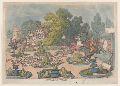 Woedende pastoor, 1 maart 1807 door Thomas Rowlandson